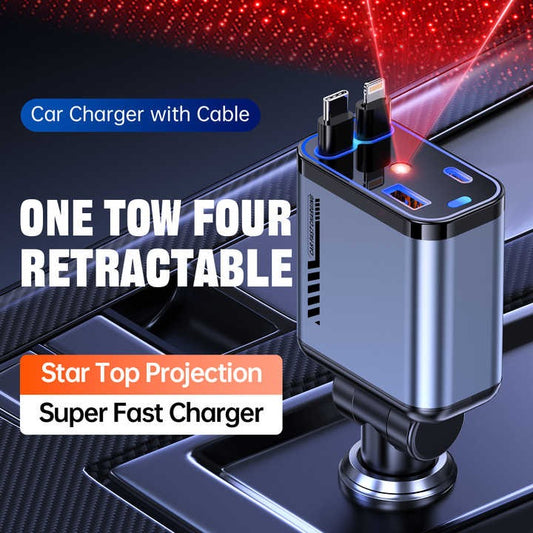 4 in 1 Retractable Charger