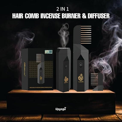 2 in 1 hair comb incense burner