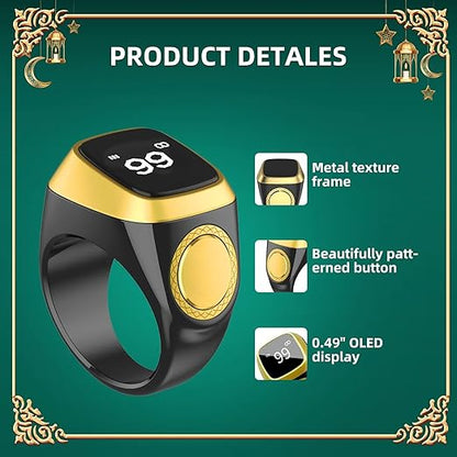 Equantu Qibla Ring Tasbih Counter