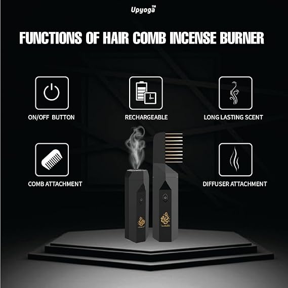 2 in 1 hair comb incense burner