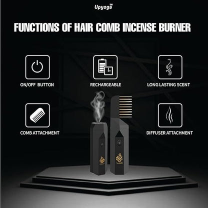 2 in 1 hair comb incense burner